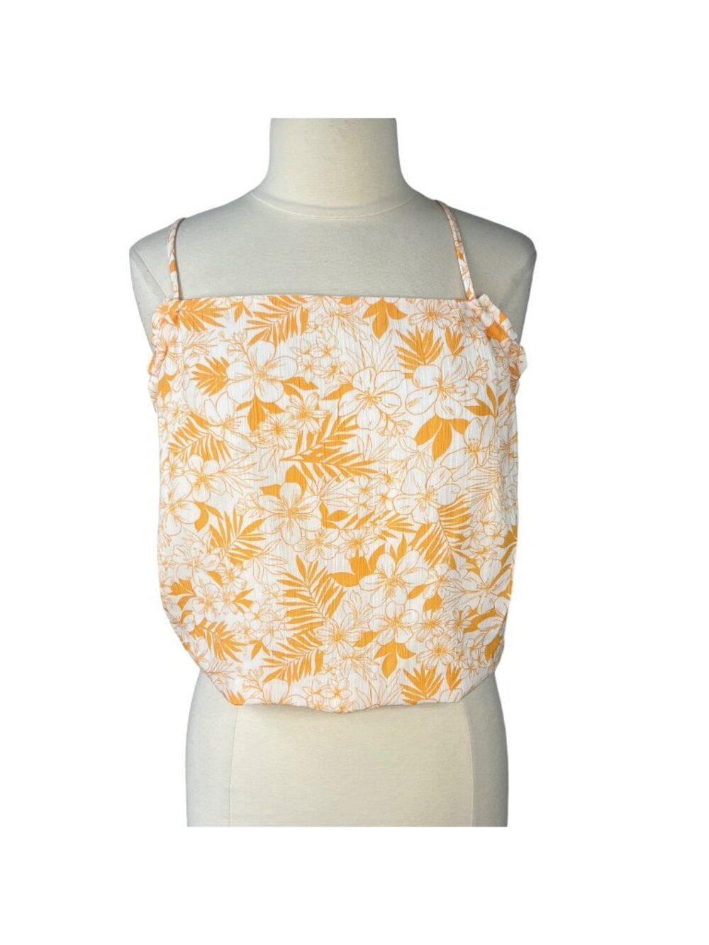 Arizona Jean Co Cami Shirt XXL Orange White New WOT Summer Strappy